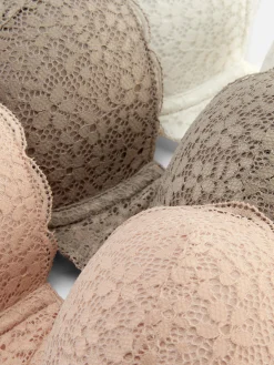 Lot De 3 Soutiens-gorge Balconnets En Dentelle