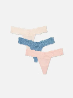 Lot De 3 Strings Bandeau En Dentelle