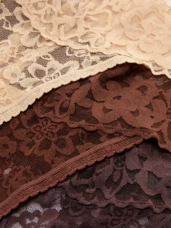 Lot De 3 Strings Bandeau En Dentelle Florale