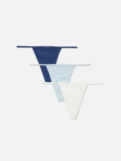 Lot De 3 Strings Texturés En Pointelle