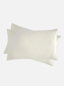 Lot De 2 Taies D'oreiller En Satin Blanc