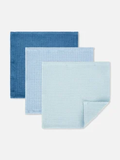 Lot De 3 Torchons Gaufrés