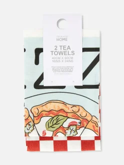 Lot De 2 Torchons Imprimés