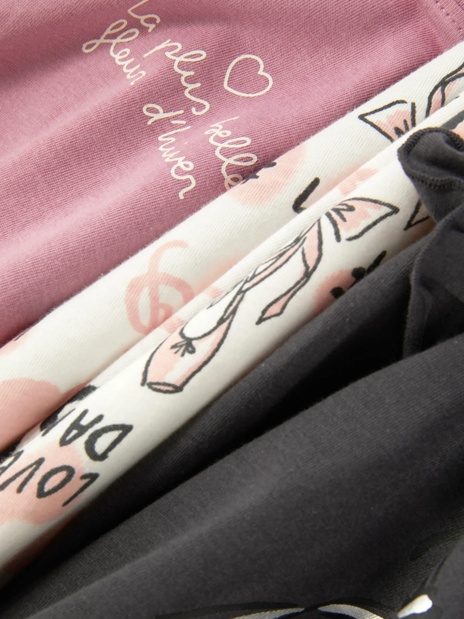 Lot De 3 T-shirts à Manches Longues Et à Motif Ballet