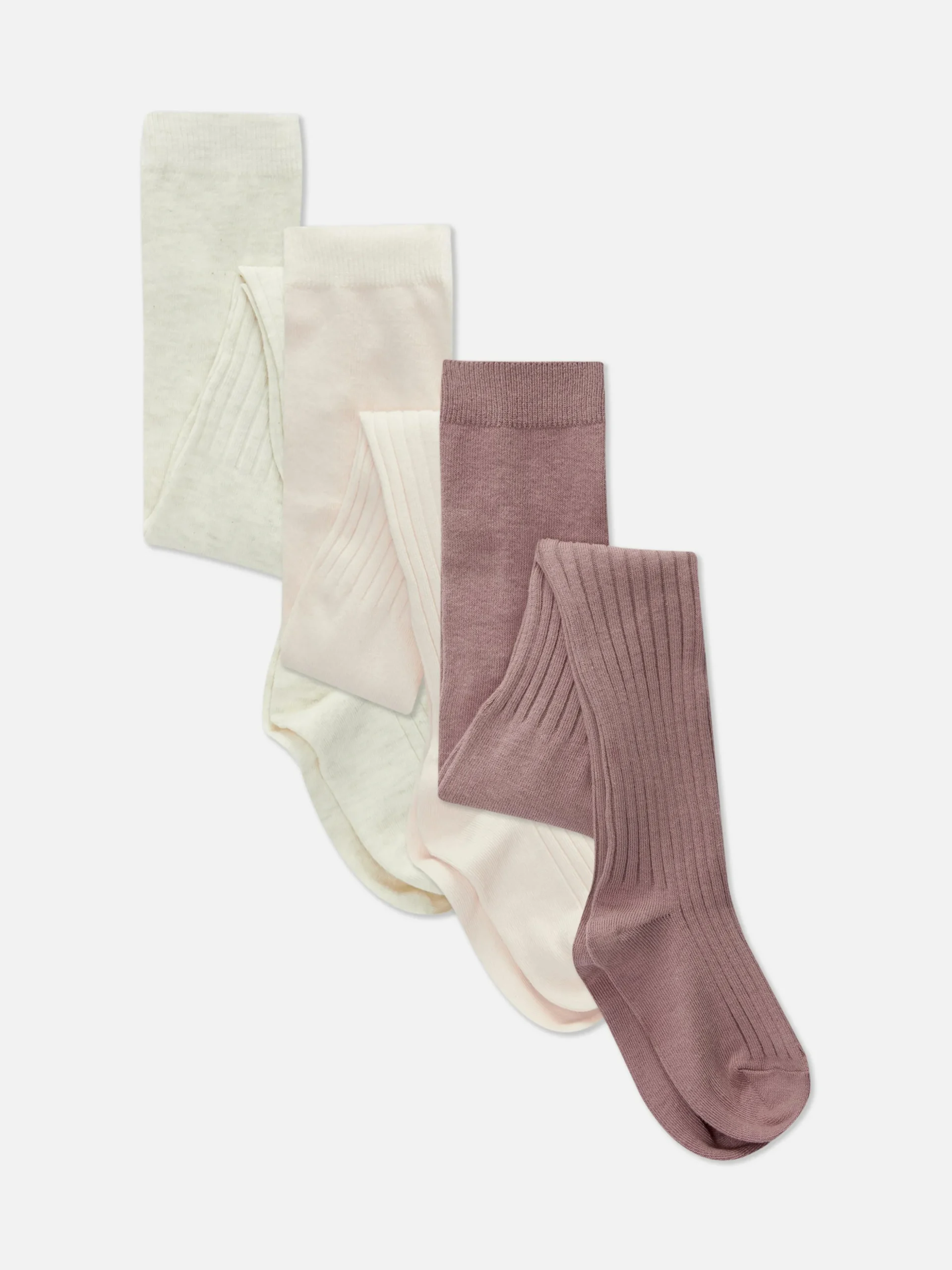 Lot De 3 collants Côtelés Variés
