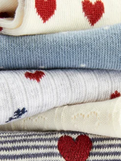 Lot De 5 paires De Chaussettes à Motif Cœur