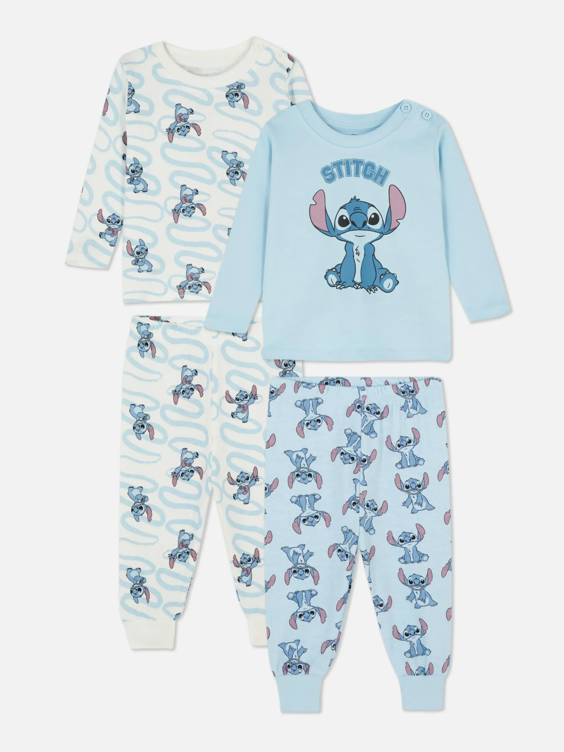 Lot De 2 pyjamas à Manches Longues Disney Lilo & Stitch