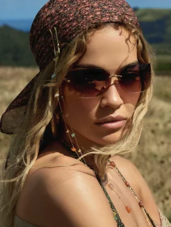 Lunettes De Soleil Incurvées Sans Monture Rita Ora