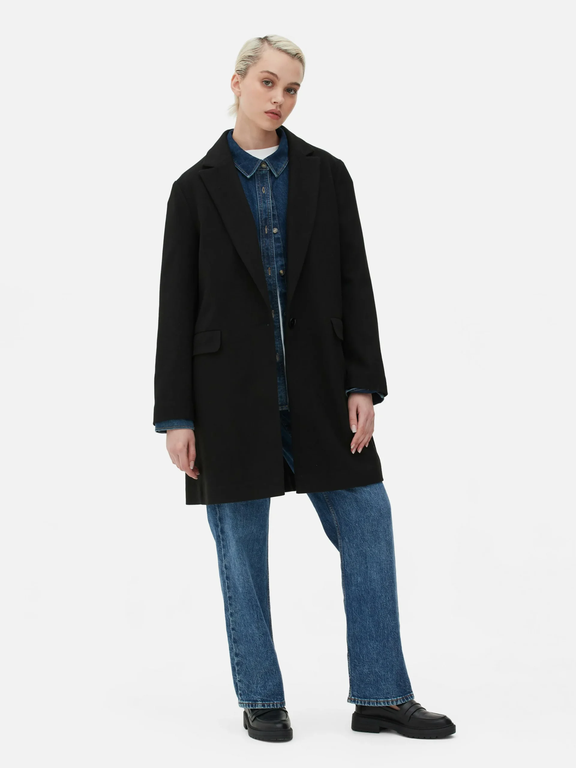 Manteau à Boutonnage Simple Classique