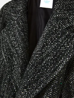 Manteau à Chevrons Avec Ceinture