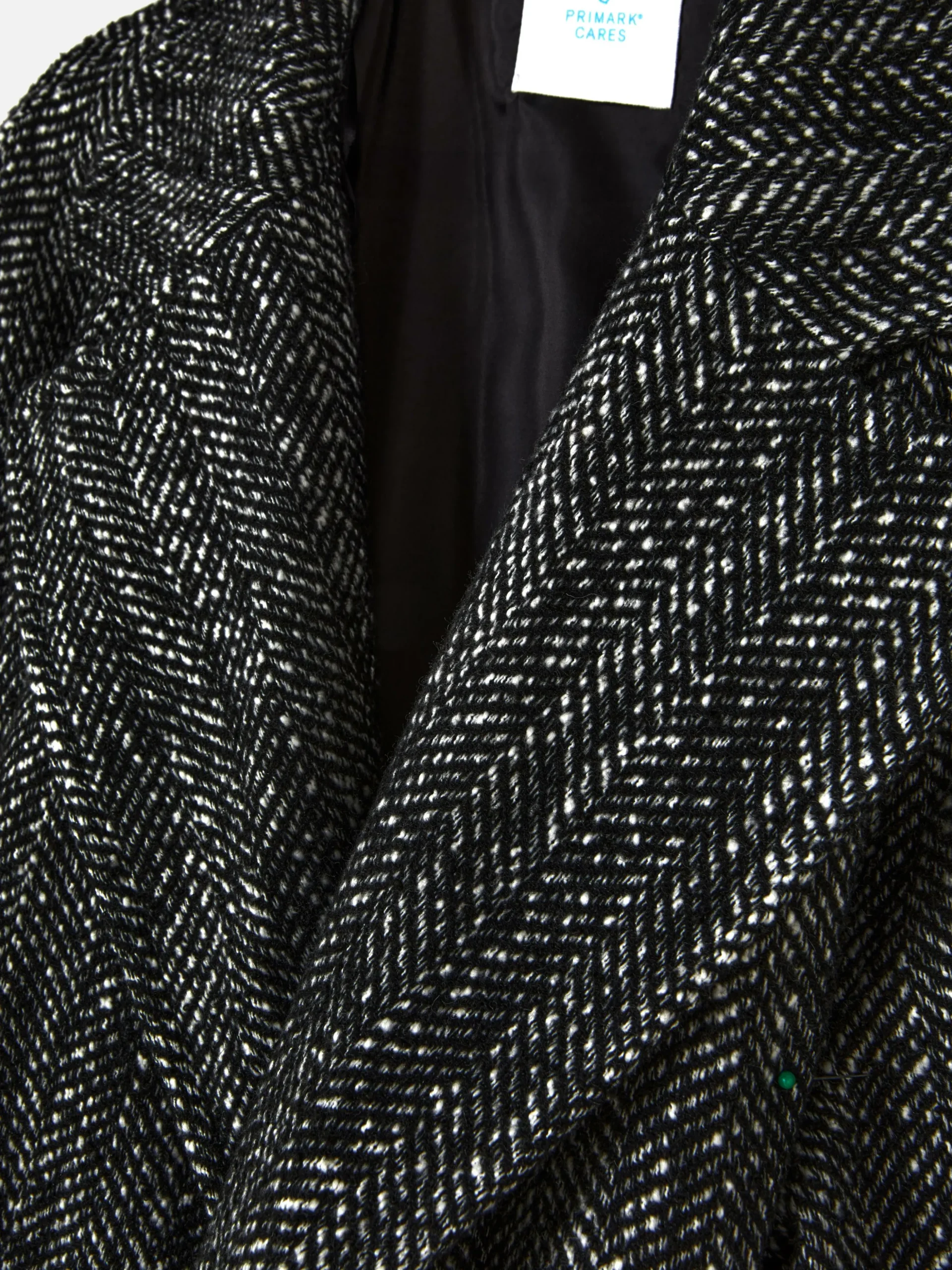 Manteau à Chevrons Avec Ceinture