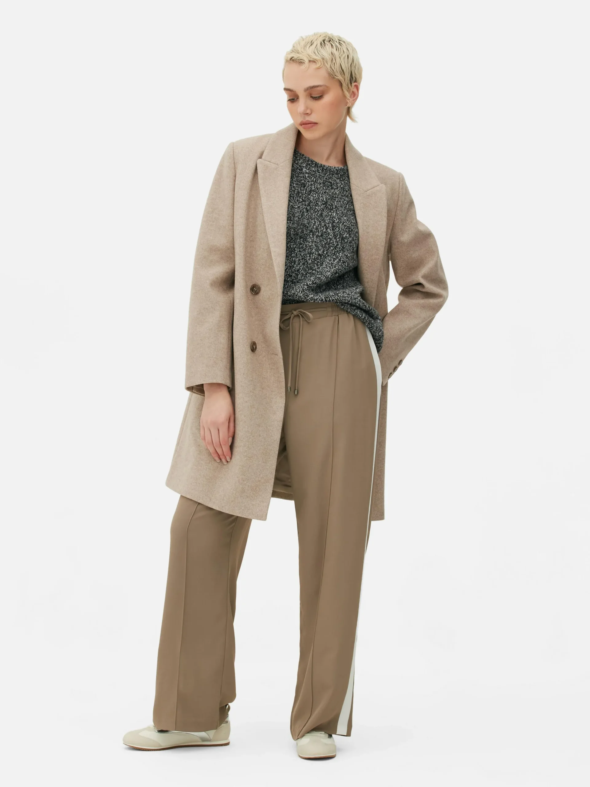 Manteau Croisé En Sergé