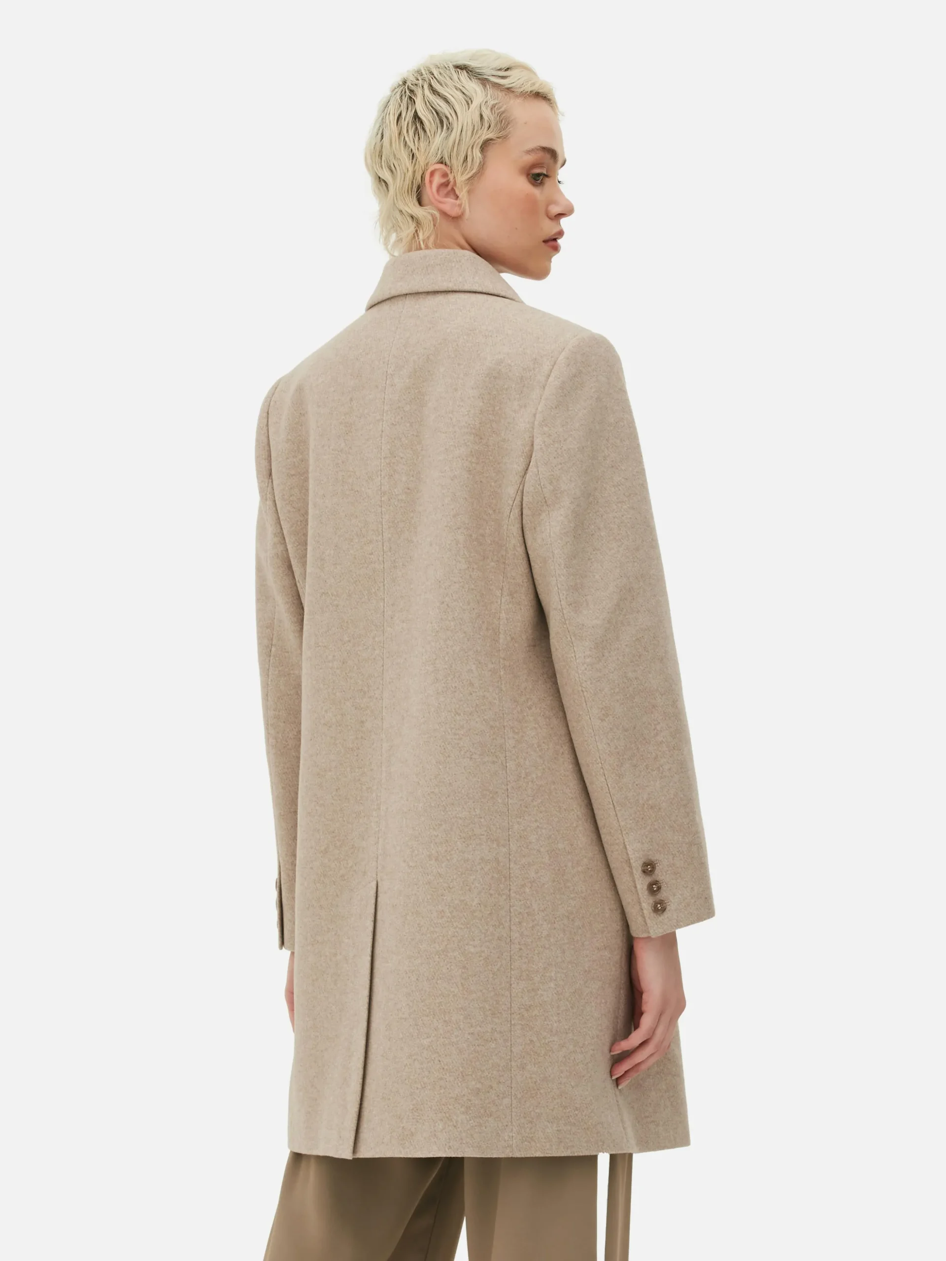 Manteau Croisé En Sergé