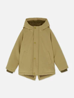 Manteau Doublé Et Duveteux à Boutons