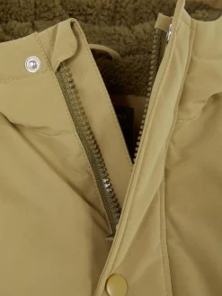 Manteau Doublé Et Duveteux à Boutons