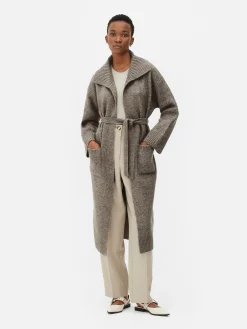 Manteau-cardigan Long Tricoté