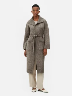 Manteau-cardigan Long Tricoté