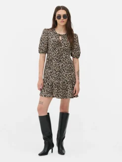 Mini Robe Froncée à Smock