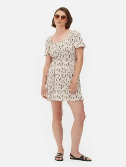 Mini Robe Froncée En Plissé