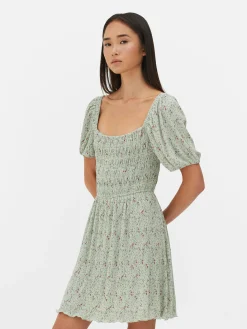 Mini Robe Froncée En Plissé