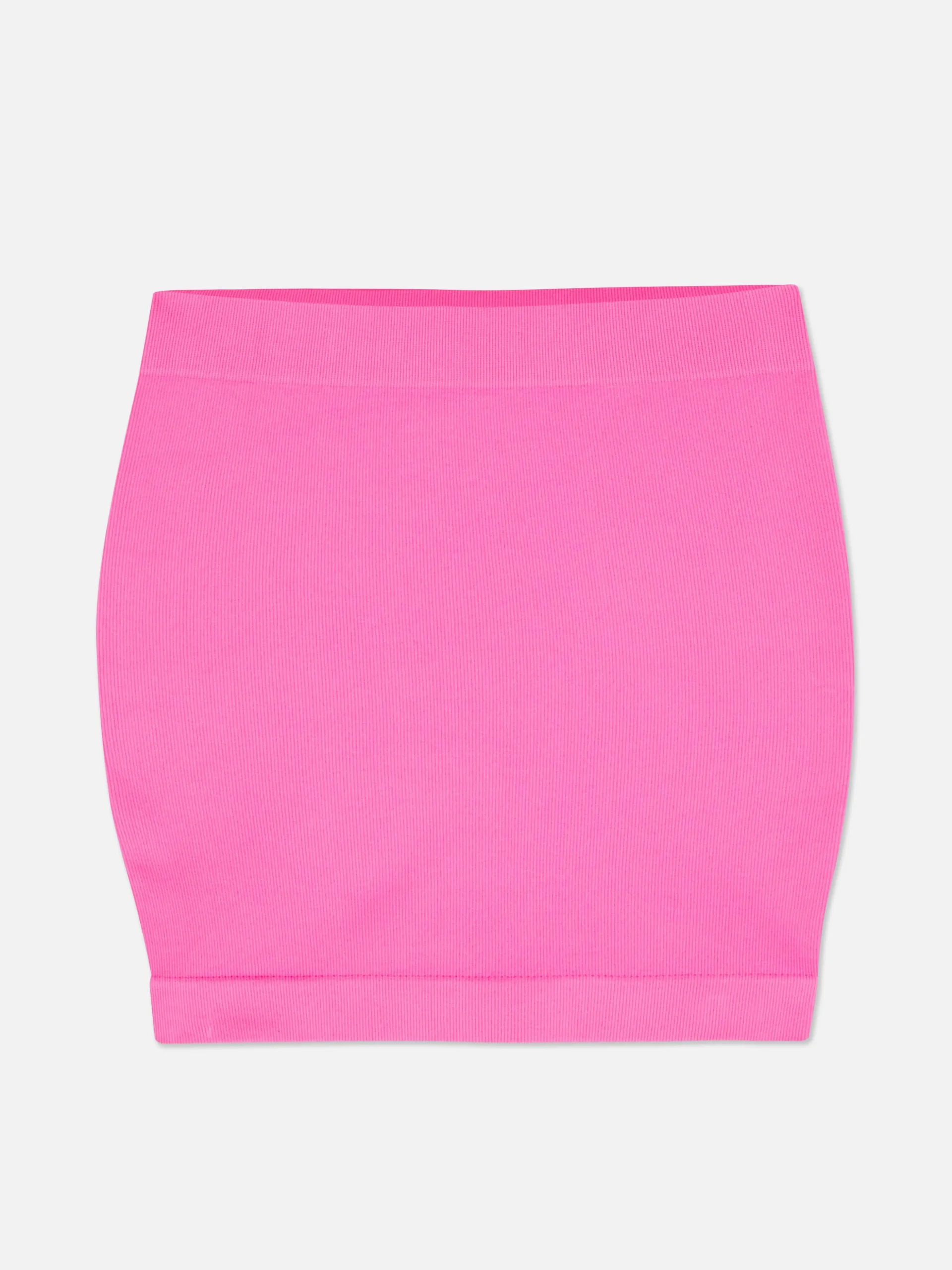 Mini-jupe Côtelée Sans Coutures