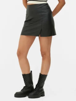 Mini-jupe En Simili Cuir