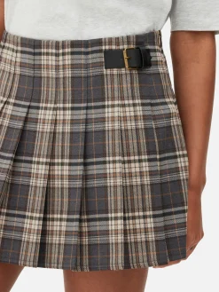 Mini-jupe Plissée à Ceinture