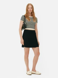 Mini-jupe Portefeuille à Nouer Sur Le Devant