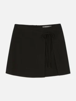 Mini-jupe Portefeuille à Nouer Sur Le Devant