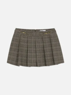 Mini-jupe-short à Carreaux Avec Mors Rita Ora