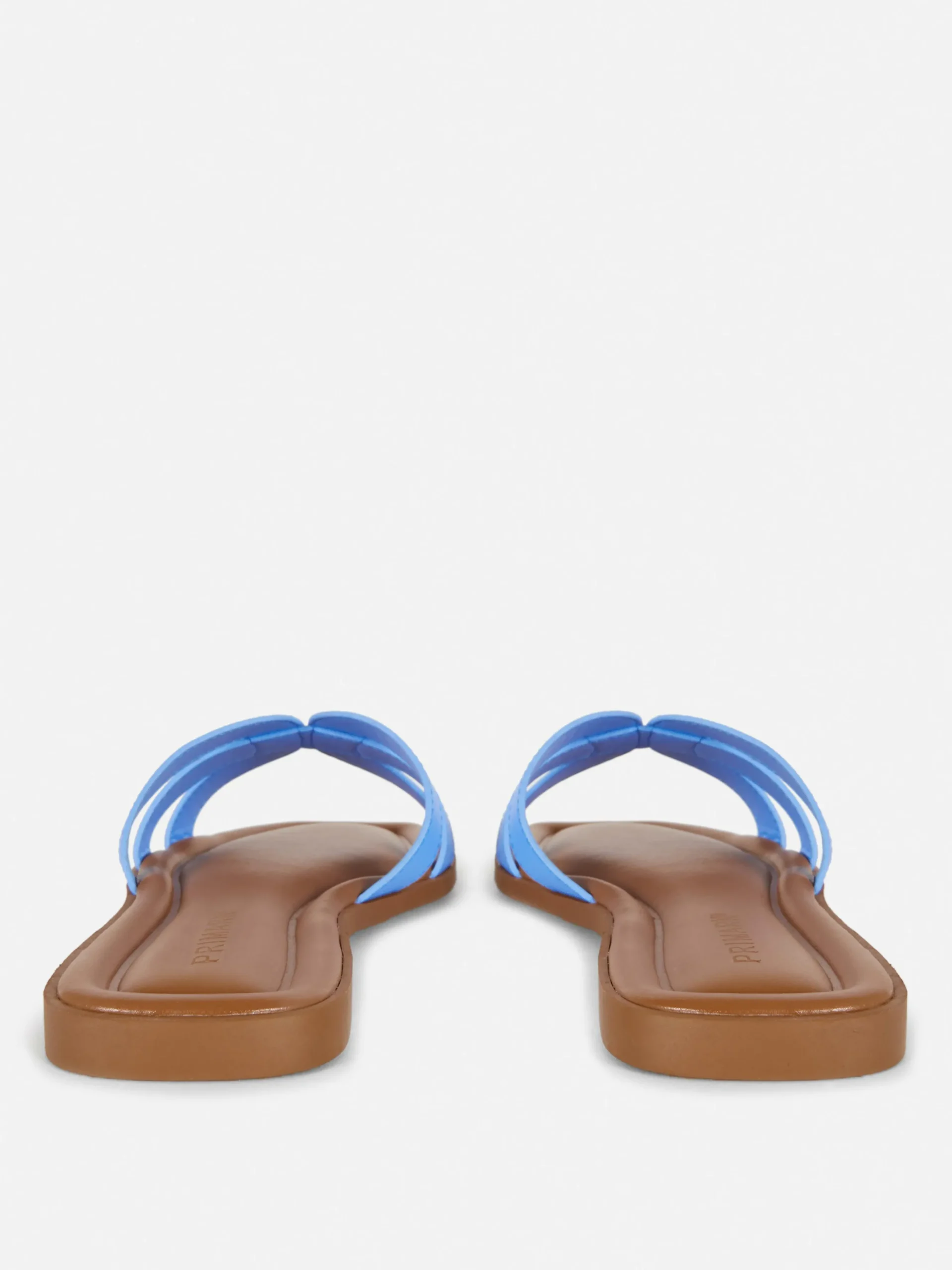 Mules à Lanières En Simili Cuir