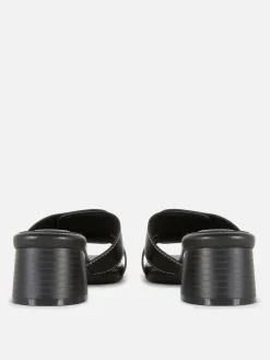 Mules à Talons Avec Bride à Maillon