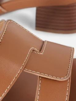 Mules à Talons Avec Bride à Maillon