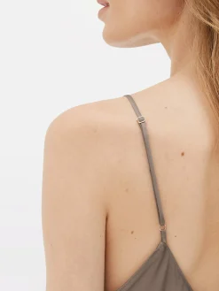 Nuisette En Satin à Col En V