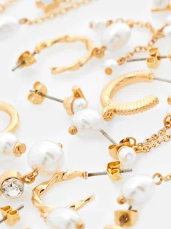 9 paires De Boucles D'oreilles à Fausses Perles