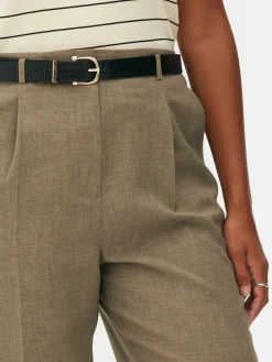 Pantalon Plissé à Ceinture