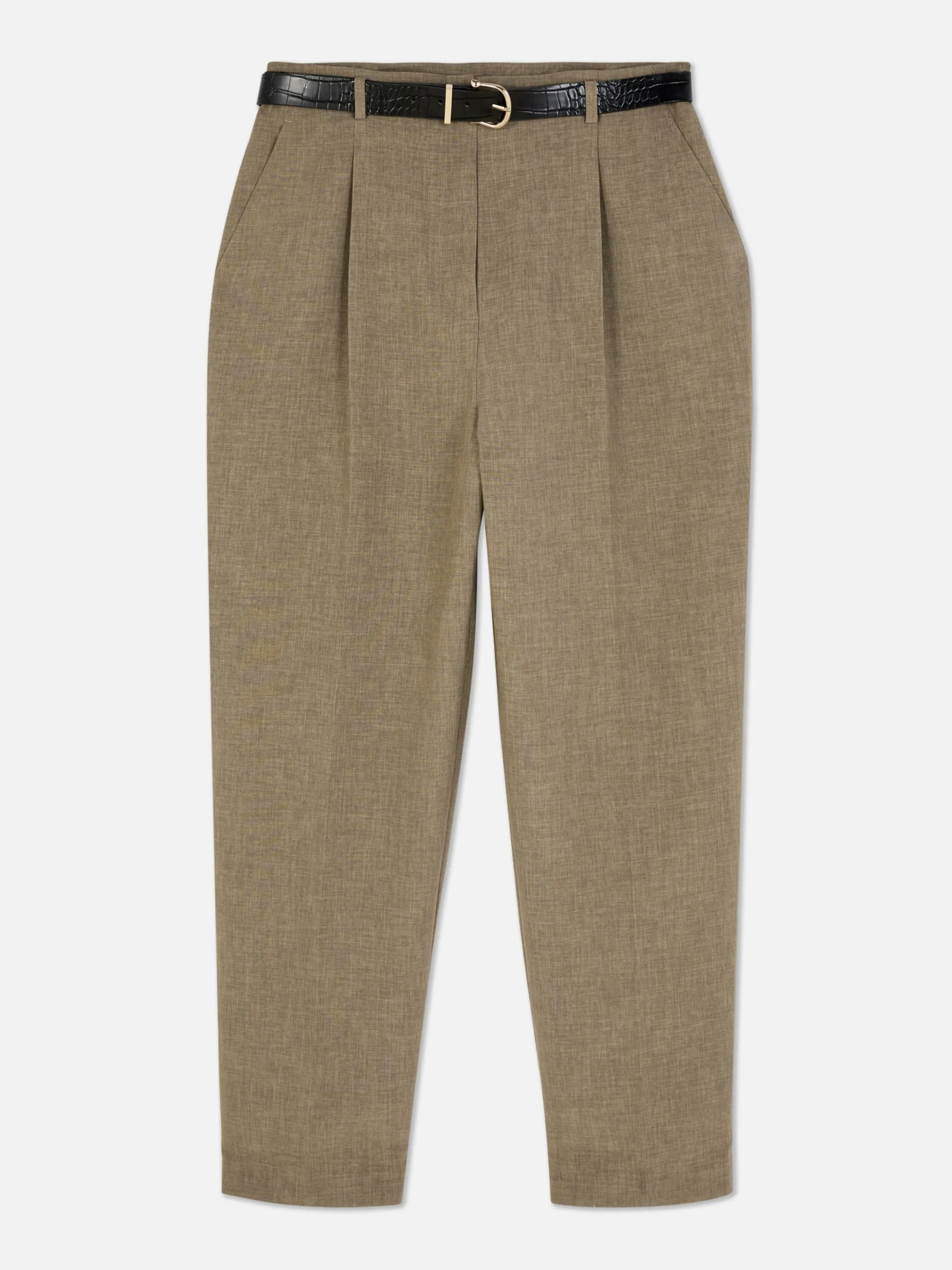 Pantalon Plissé à Ceinture