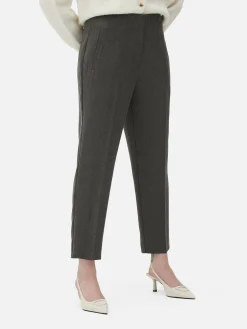 Pantalon Taille Haute à Surpiqûres