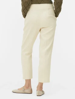 Pantalon Taille Haute Surpiqué