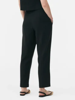 Pantalon Taille Haute Surpiqué