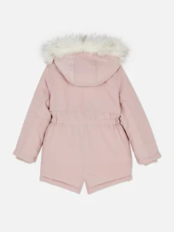 Parka à Capuche En Fausse Fourrure