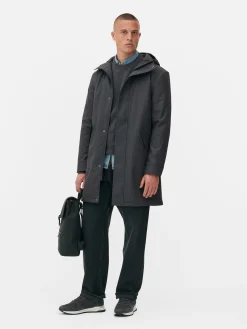 Parka Caoutchoutée à Capuche