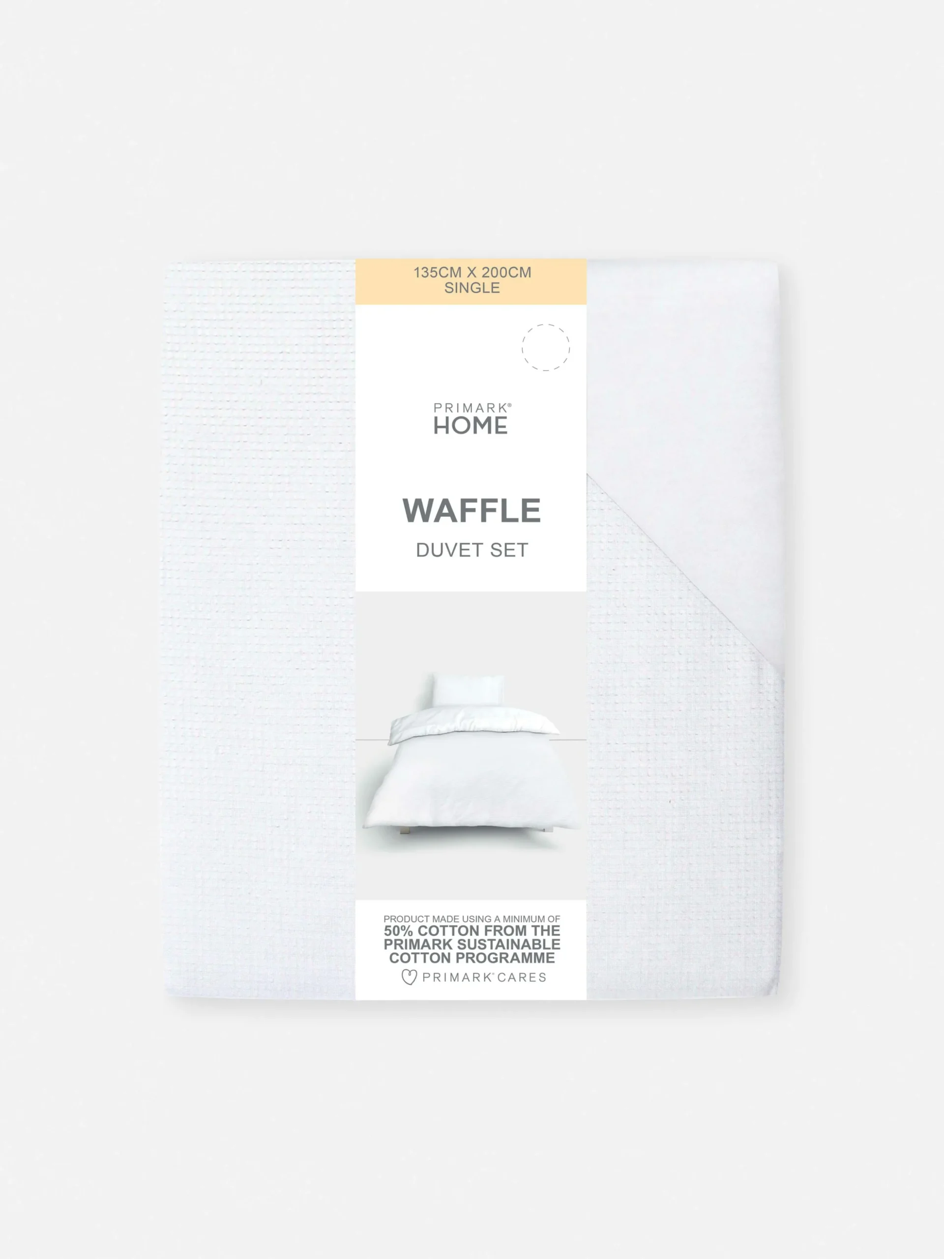 Parure De Lit Simple Gaufrée Blanche