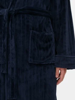 Peignoir à Rayures Effet Dévoré