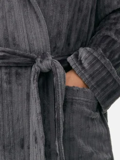 Peignoir à Rayures Effet Dévoré