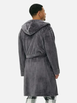 Peignoir à Rayures Effet Dévoré