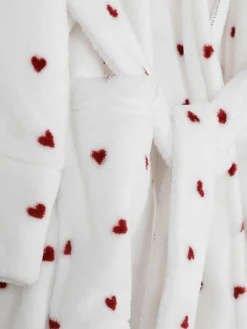 Peignoir Duveteux à Motifs