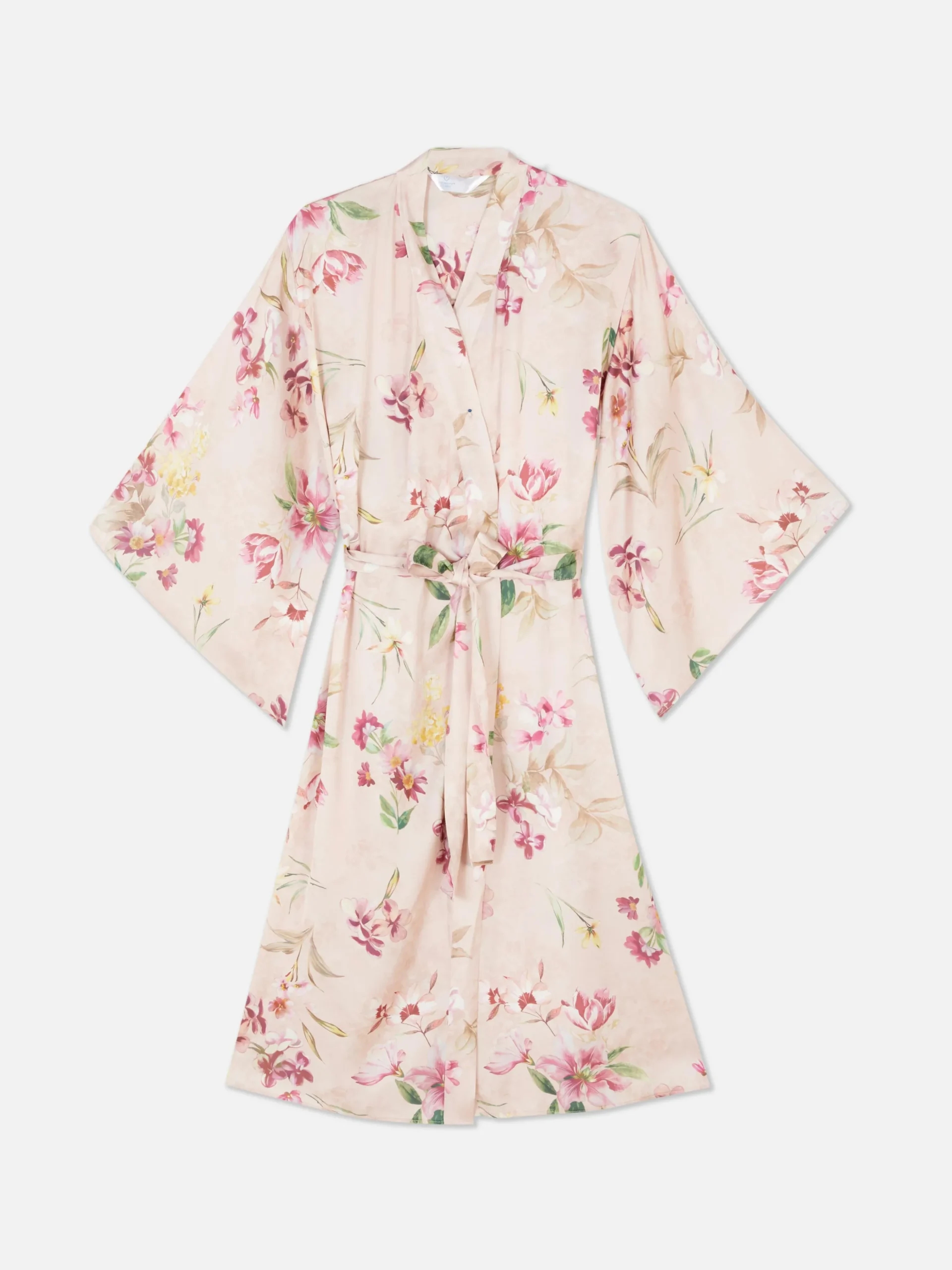 Peignoir Floral En Satin