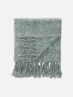 Petite Couverture En Chenille à Pampilles