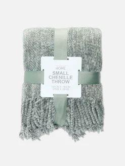 Petite Couverture En Chenille à Pampilles